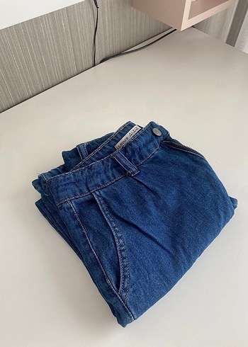 Kadın Lacivert Mom Jean - Görsel 2