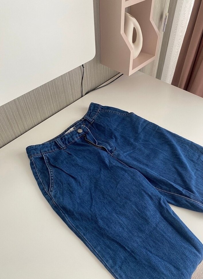 Kadın Lacivert Mom Jean - Görsel 3