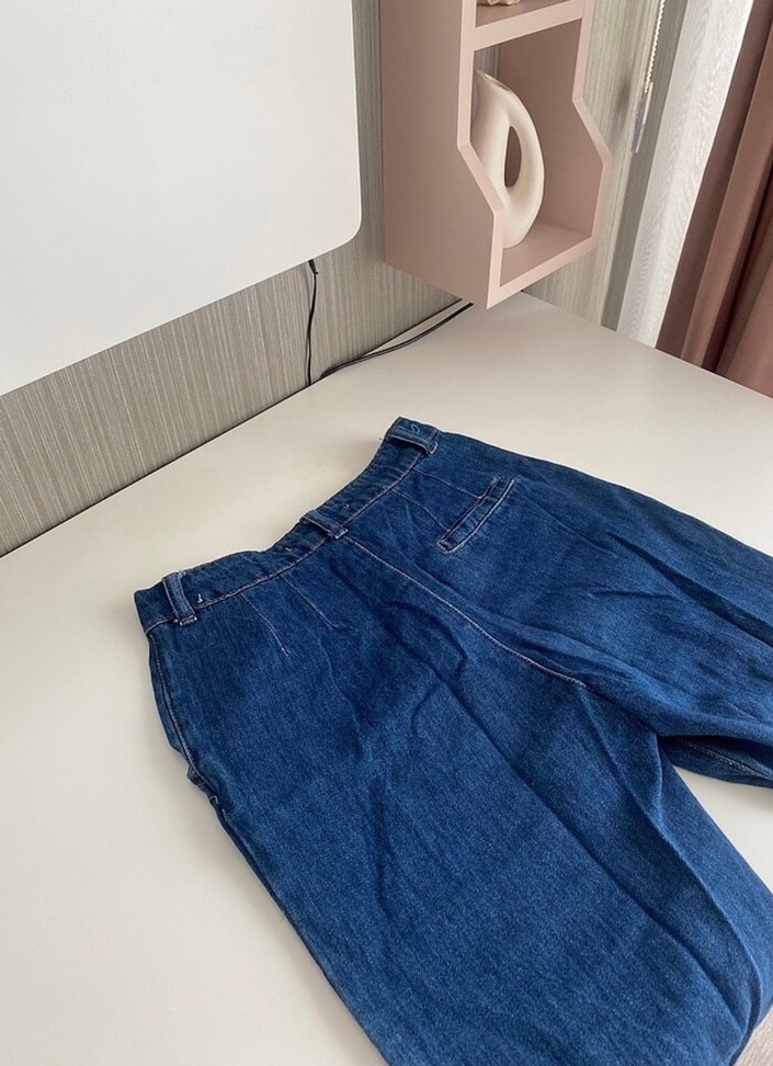 Kadın Lacivert Mom Jean - Görsel 4