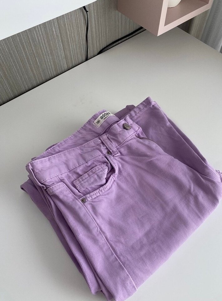 Addax Mor Regular Fit Kadın Jean - Görsel 3