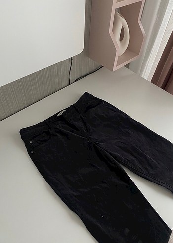 Siyah Kadife Skinny Jean - Görsel 3