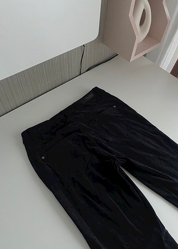 Siyah Kadife Skinny Jean - Görsel 4