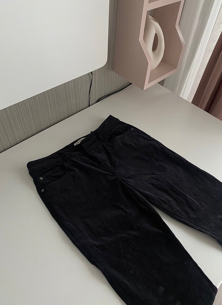 Siyah Kadife Skinny Jean - Görsel 3