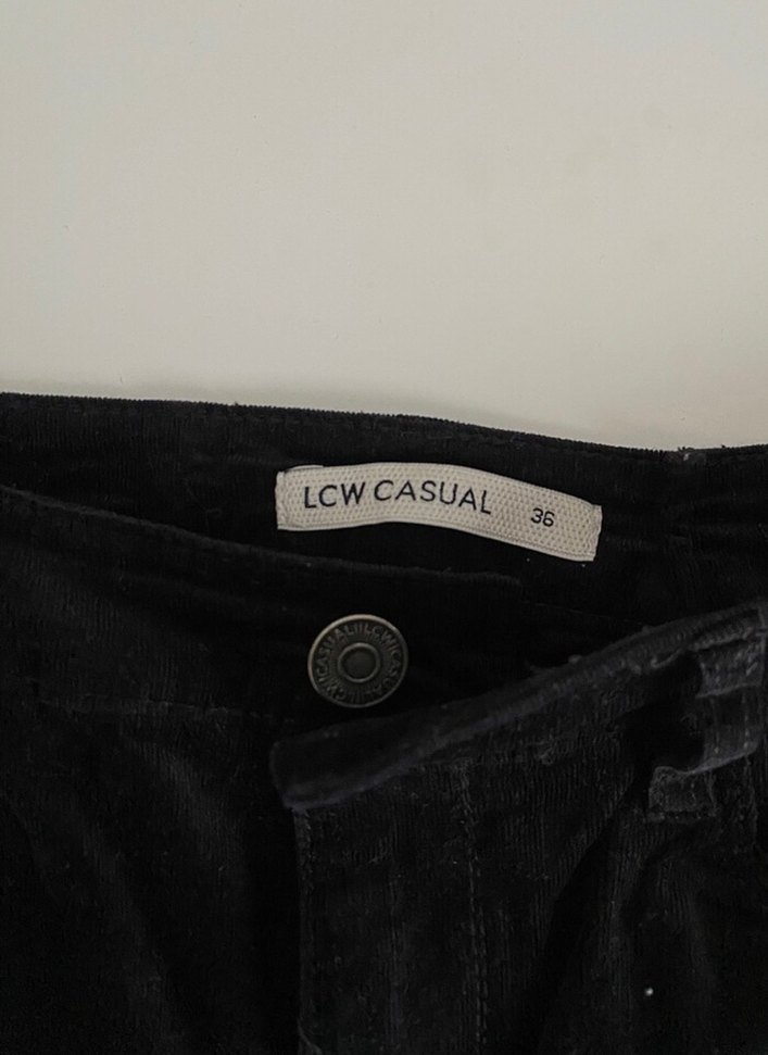 Siyah Kadife Skinny Jean - Görsel 5