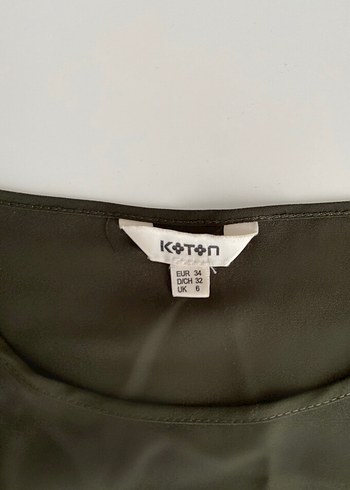 Kadın Haki Kısa Kollu Salaş Bluz - Görsel 6