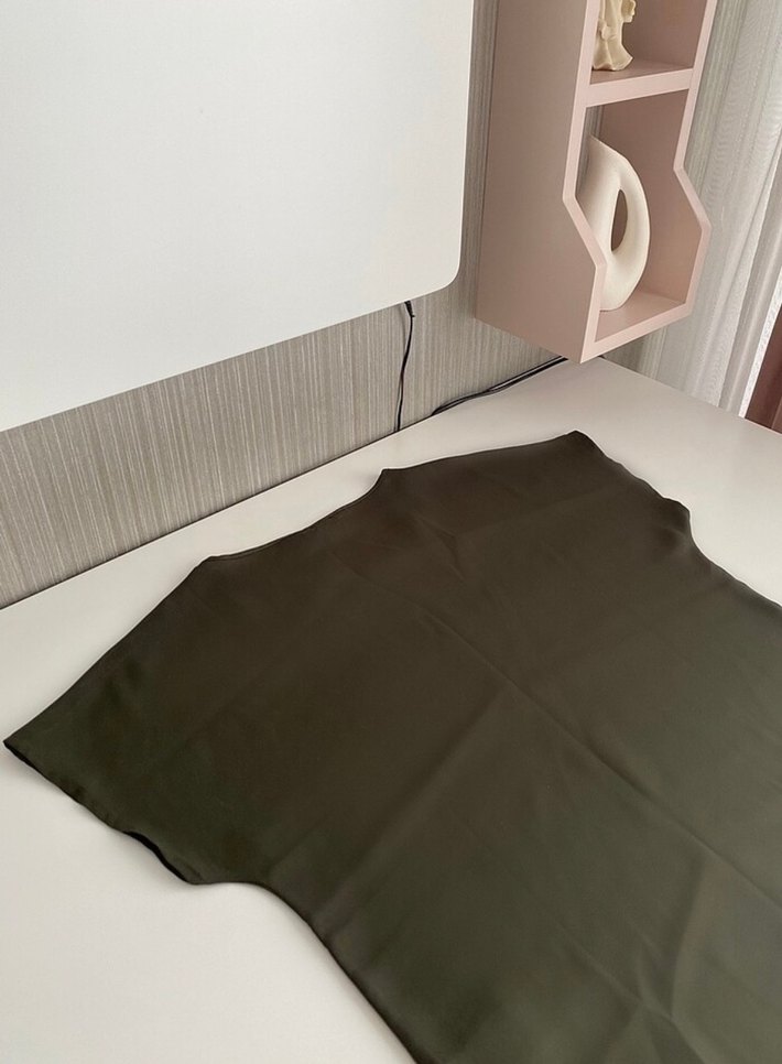 Kadın Haki Kısa Kollu Salaş Bluz - Görsel 5