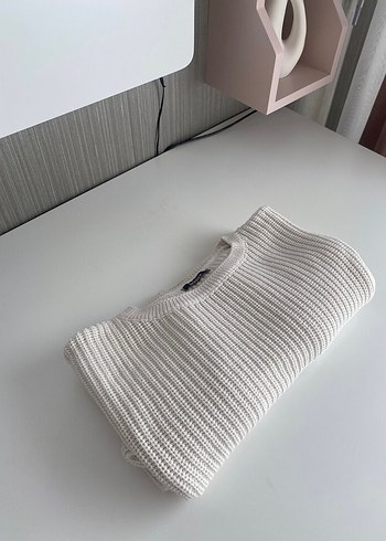 Bej Rahat Kesim Kadın Triko Kazak - Görsel 2