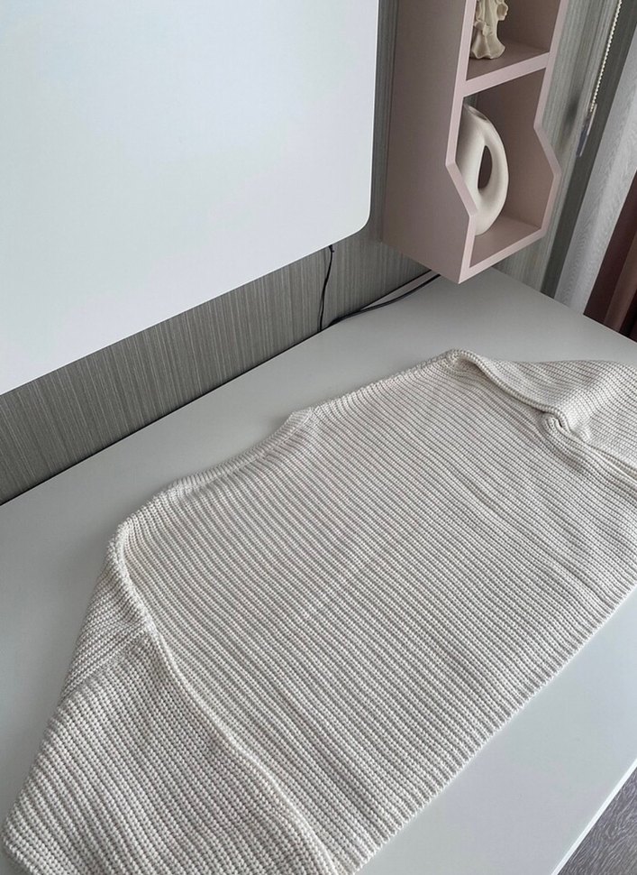 Bej Rahat Kesim Kadın Triko Kazak - Görsel 4