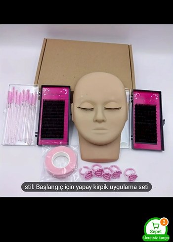  Beden ipek kirpik uygulama seti