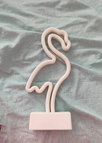 Beyaz Flamingo Masa Lambası