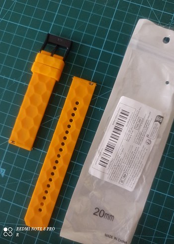 Sarı 20mm Erkek Saat Kayışı - Görsel 3