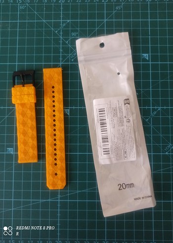 Sarı 20mm Erkek Saat Kayışı - Görsel 5