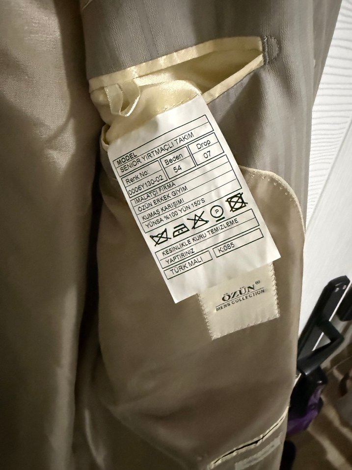 erkek ceket 54 beden sıfır ürün yırtmaçlı model - Görsel 4