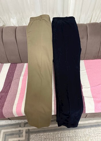 2 adet erkek pantolon 36 beden biri kadife diğeri keten türü - Görsel 2