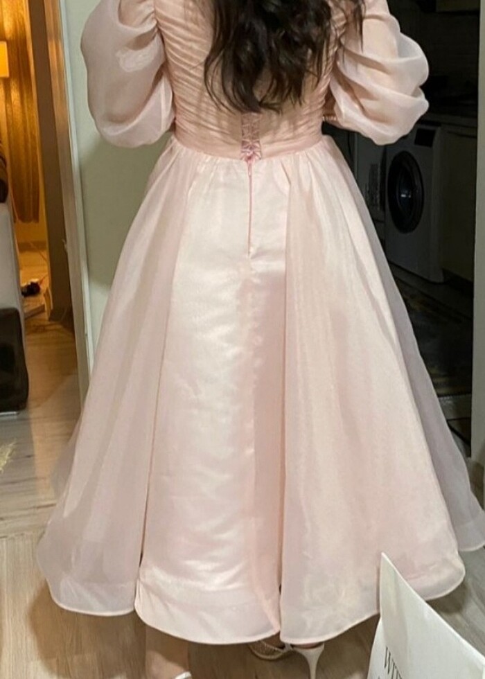 Söz nişan isteme elbisesi özel tasarım 36 38 beden uyumlu - Görsel 4