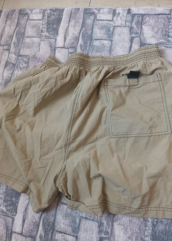 Bej Rahat Kesim Erkek Keten Şort - Görsel 4