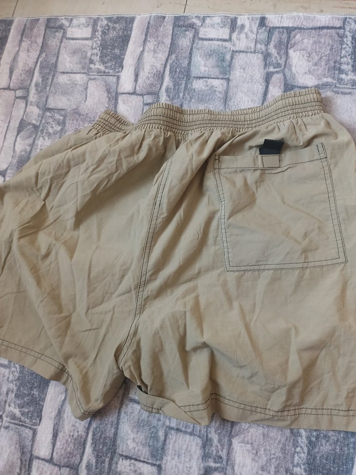 Bej Rahat Kesim Erkek Keten Şort - Görsel 4