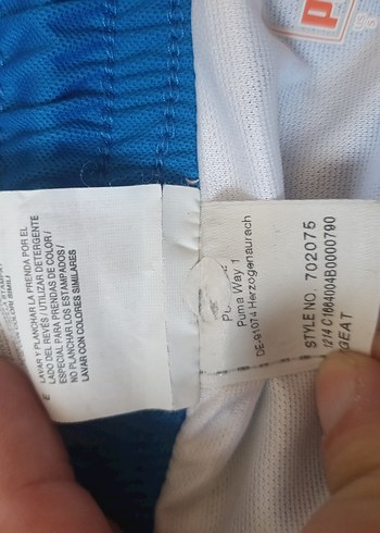 Mavi Elastik Bel Erkek Spor Şortu - Görsel 2