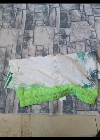 Yeşil Bağcıklı Erkek Mini Mayo Şort - Görsel 4