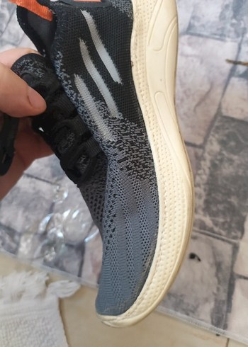 Gri Erkek Spor Ayakkabı Bağcıkları - Görsel 4