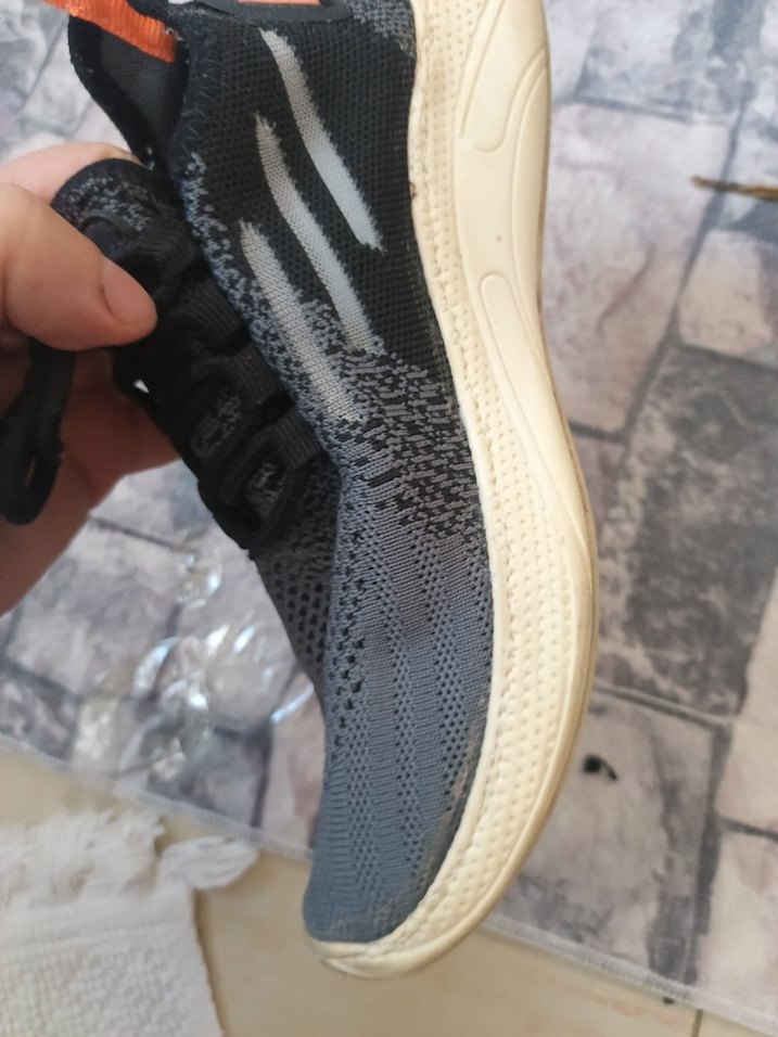 Gri Erkek Spor Ayakkabı Bağcıkları - Görsel 4