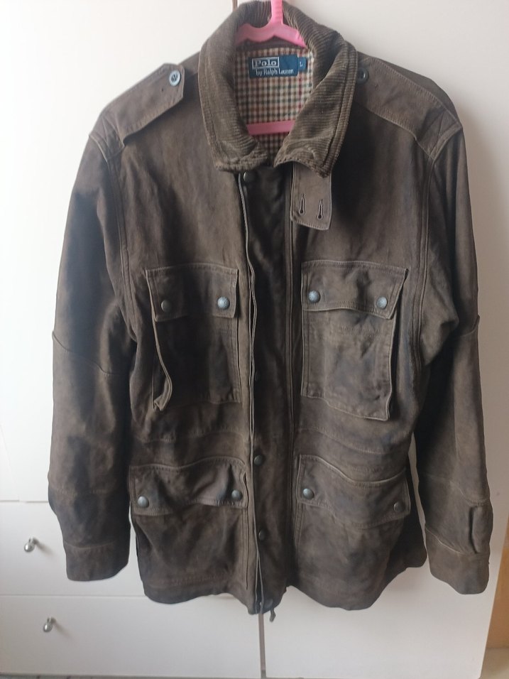 Düğmeli Kahverengi Süet Erkek Ceket - Görsel 5