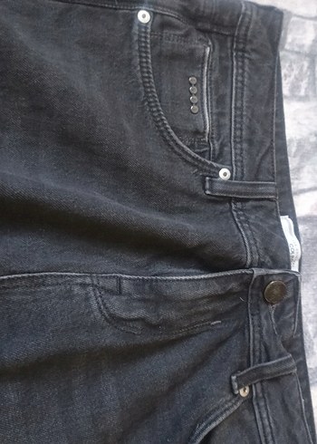 Gri Siyah Regular Fit Denim Erkek Pantolon - Görsel 4