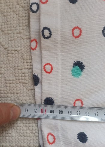 Beyaz Desenli Kısa Kollu Polo Tişört - Görsel 2