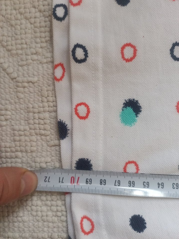 Beyaz Desenli Kısa Kollu Polo Tişört - Görsel 2