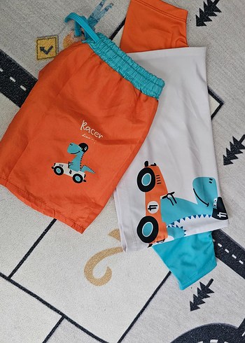 Renkli Baskılı Erkek Çocuk Mayo Takımı - Görsel 3