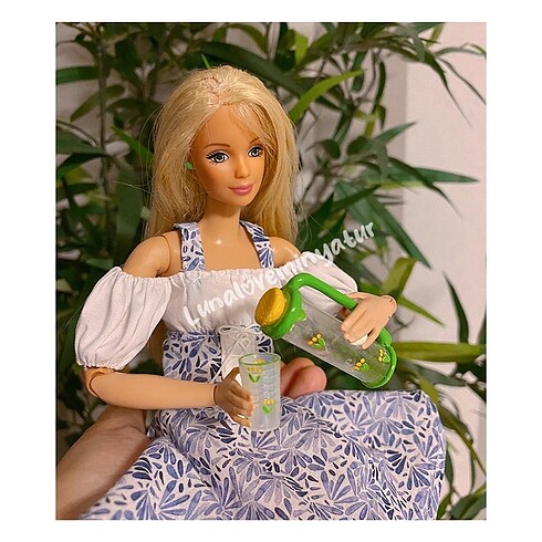 Beden Minyatür Barbie Sürahi minyatür bardaklar