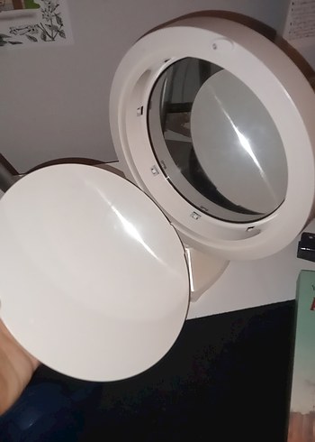 Beden beyaz Renk Işıklı Yuvarlak Beyaz Makyaj Aynası