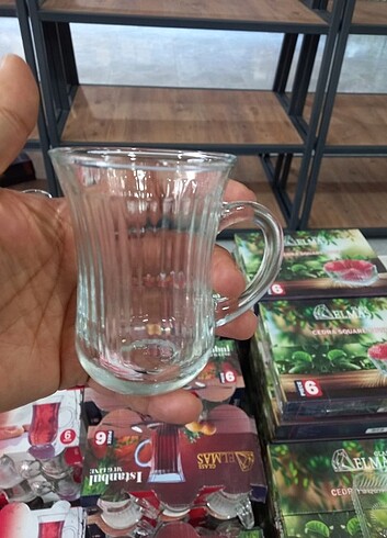 6 lı kulplu çay bardağı 