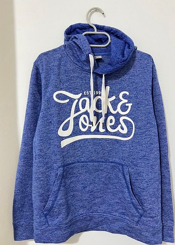 Jack & Jones Mavi Kapüşonlu Sweatshirt