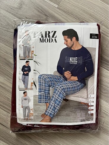 l Beden Erkek Genç Pijama Takımı !