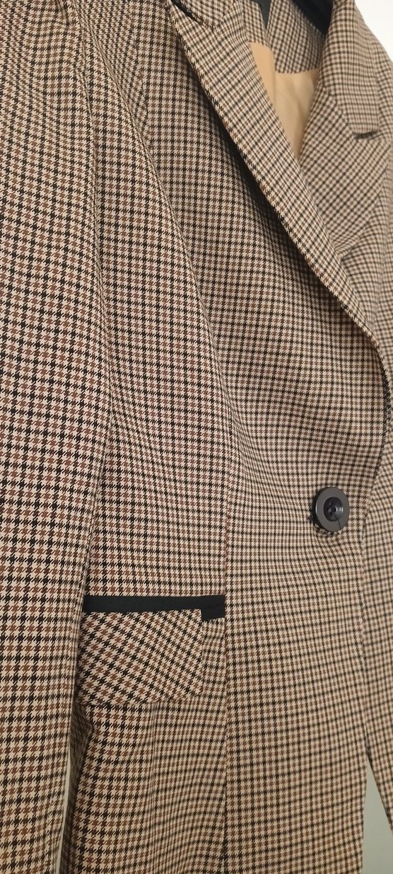 Kahverengi Düğmeli Kadın Ceket - Görsel 3