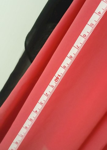 Pembe/Narçiçeği Siyah Nakışlı Uzun İpli Kadın Abiye Elbise - Görsel 4