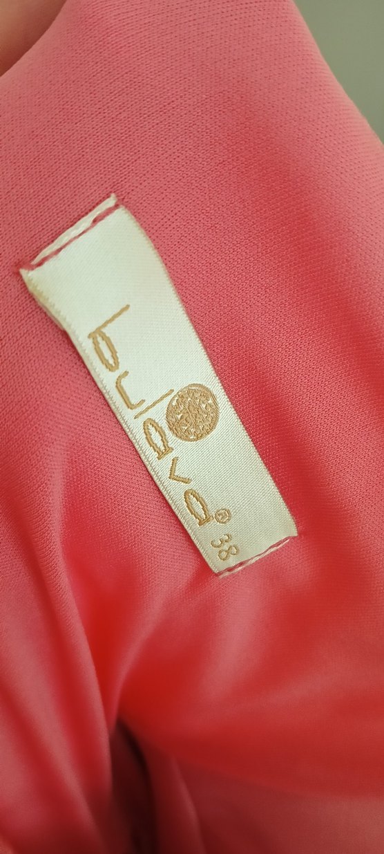 Pembe/Narçiçeği Siyah Nakışlı Uzun İpli Kadın Abiye Elbise - Görsel 5