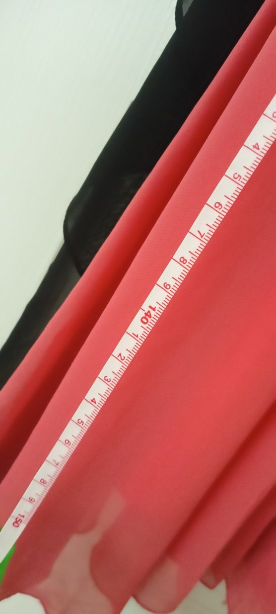 Pembe/Narçiçeği Siyah Nakışlı Uzun İpli Kadın Abiye Elbise - Görsel 4