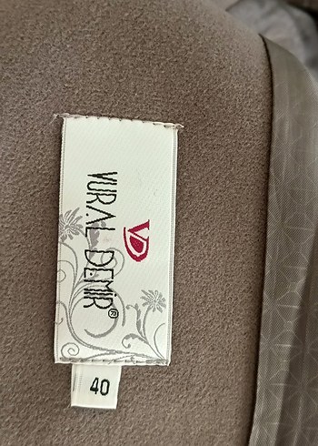 Bej Kaşe Uzun Kadın Klasik Kesim Kaban - Görsel 4