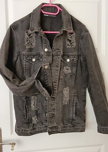 Siyah Denim Ceket - Görsel 2