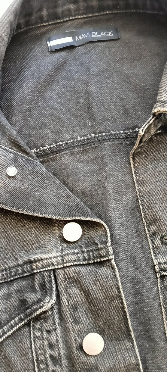 Siyah Denim Ceket - Görsel 3