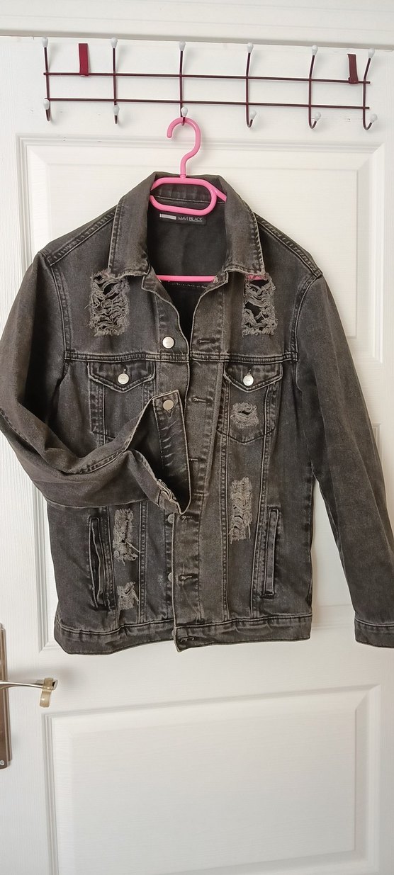 Siyah Denim Ceket - Görsel 2