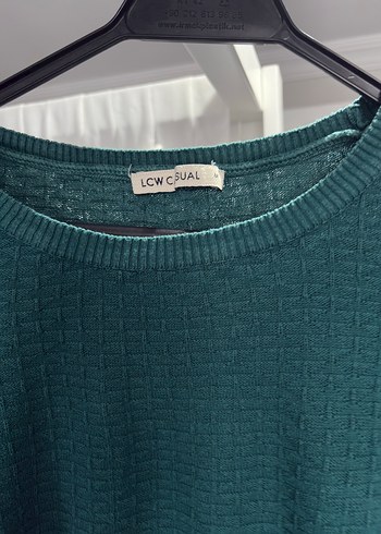 Yeşil Triko Uzun Kollu Salaş Kazak - Görsel 2