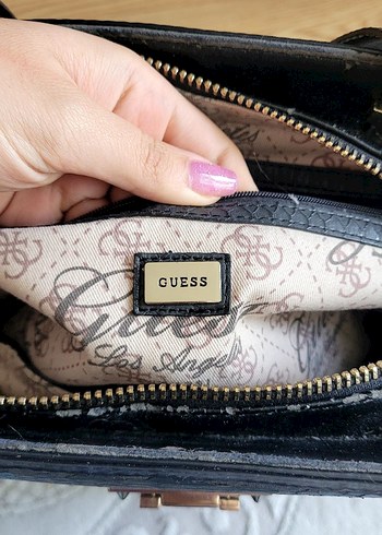 Beden siyah Renk Orijinal Guess Siyah Deri Kadın Çanta