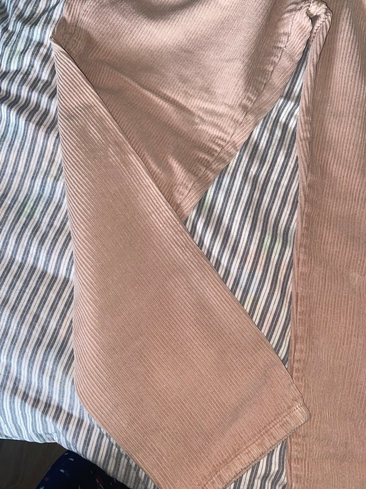 soft nude pembe fitilli kadife pantolon - Görsel 4