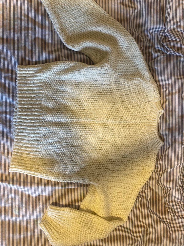 ekru örgü kazak - Görsel 3