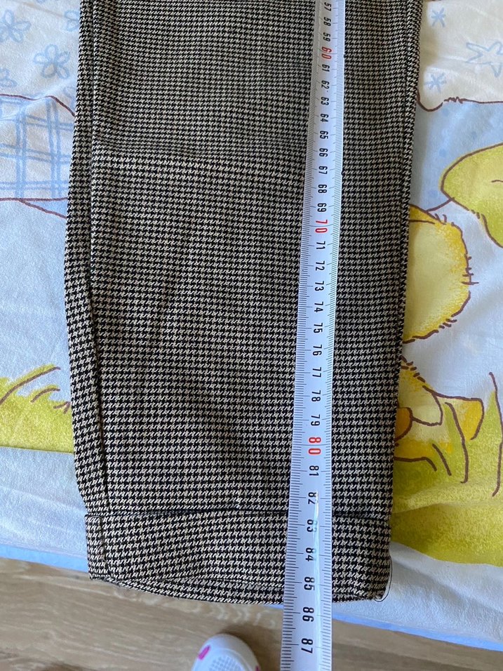 bershka kaz ayağı desen kışlık kumaş pantolon - Görsel 4