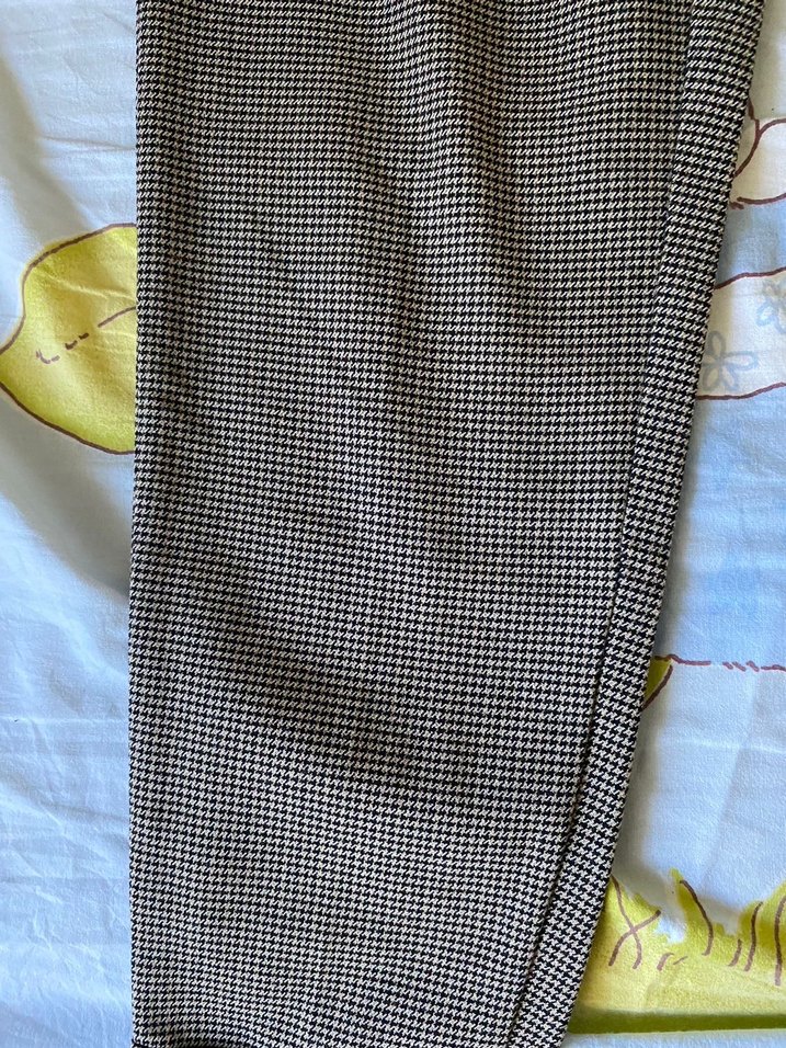 bershka kaz ayağı desen kışlık kumaş pantolon - Görsel 3