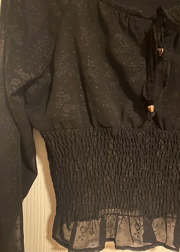 şık siyah bluz - Görsel 7